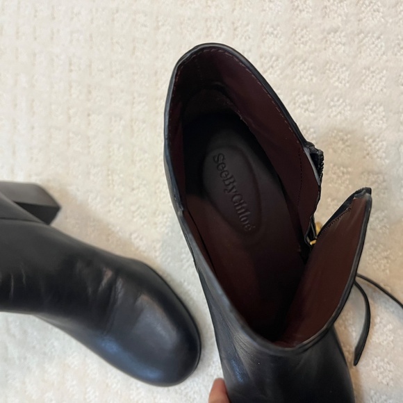 See by Chloe Booties, Sz 7.5, black - Picture 10 of 13